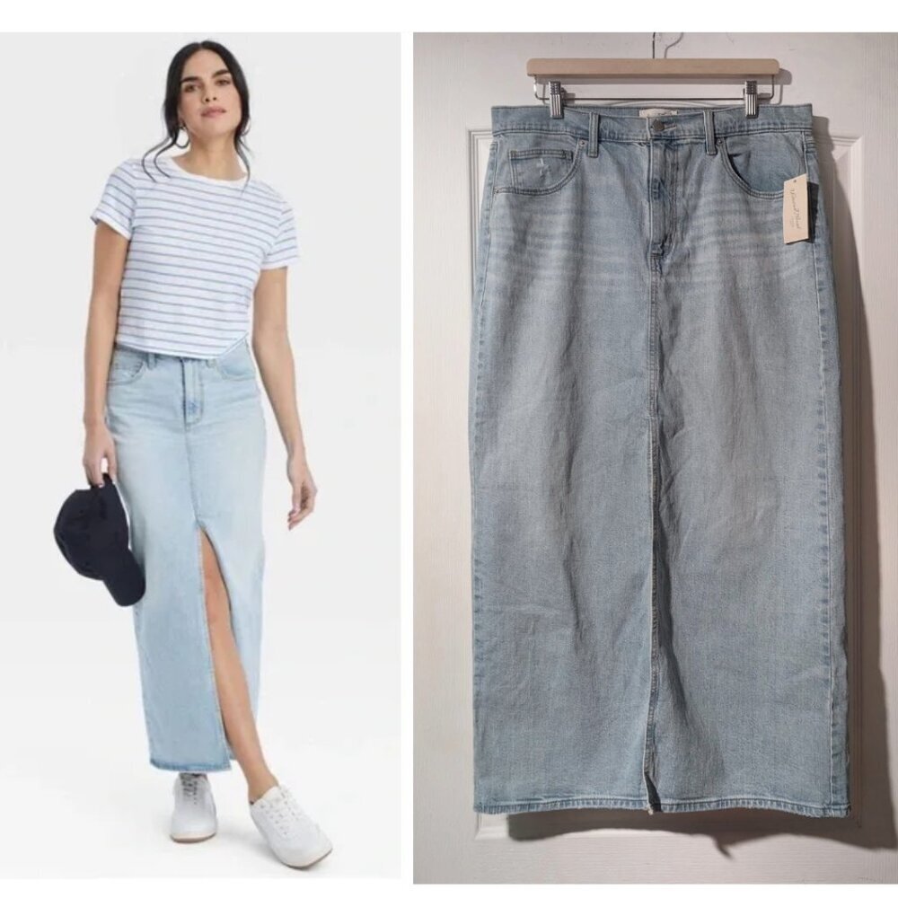 Universal Thread | Women's Denim Maxi Skirt In Light Blue Wash